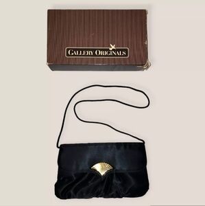Black Satin Purse Avon Gallery Originals With Original Box Retroglam Vintage